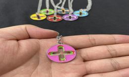 Pendant Necklaces Fashion Unisex Pendant Necklaces HOMER FRANK OCEAN Hip Hop Punk Lucky Clover Enamel drop glaze necklace For 9674310