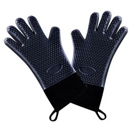 Gloves 1Pc Double Layer BBQ Oven Gloves Silicone for Cooking Grilling Waterproof Mitts kitchen utensils oven mitts