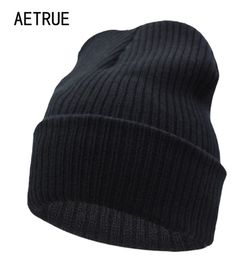 Beanies Winter Hat For Men Knitted Hat Women Winter Hats For Women Men Knit Caps Blank Casual Wool Warm Flat Bonnet Beanie 20181717614
