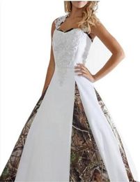 2016 New Wedding Dresses With Appliques Ball Gown Long Camouflage Wedding Party Dress Bridal Gowns W475266254