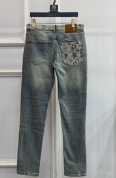 Designer jeans roxo Marca masculina calça de jeans folgada calças casuais de luxo LOGOME LOGOME
