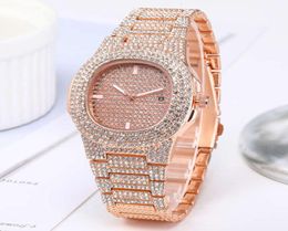 Wristwatches Square star sky water English full diamond calendar steel belt women039s Watch AKX62444982