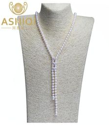 Real Natural Freshwater Long Pearl Choker Necklace Sweater Chain Jewellery For Women Gift Chains7442978
