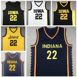 2024 نهائيات أربعة قمصان 4 إنديانا كيتلين كلارك كلية السلة كرة السلة Iowa Hawkeyes 22 Caitlin Clark Jersey Home Away Yellow Black White Navy