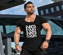 Muscle Guys Fashion Fitness Tshirts Bodybuilding Fitness Brand Gym clothing cotton Mens Short Sleeve tshirt Workout Tees 2103049654151