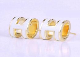 Luxury H Gold Hoop Earrings for Lady Women Orrous Girls Ear Studs Set Designer Jewellery Earring Valentine Day Gift Engagement for B2582206