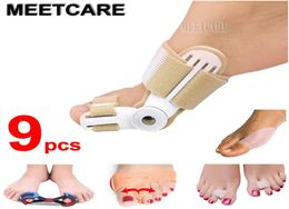 9PCS Big Thumb Toe Hallux Valgus Orthosis Bunion Correction Splint Toes Straightener Corrector Feet Pain Relieve Foot Care Tools1714775