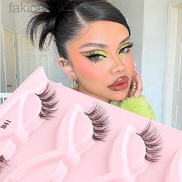 False Eyelashes Half eyelashes 3D cat natural appearance fluffy angle 3/5/10 pairs Wispy half false artificial mink skin makeup d240508