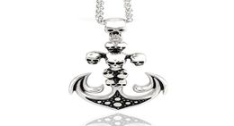 High Quality Men039s Vintage Anchor PendantNecklace with Skull Design 22in Chain stainless steel pendants jewelry6494229