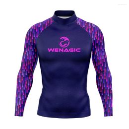 Women's Swimwear Men's Rash Guard Surfing Diving Swimsuit Long Sleeve T-shirts UV Protection Swimming Tight Surf T-Shirt Gym Clothes