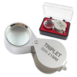 10x-30x Jewelry Diamond Jewelry Loupe Magnifier Tool Eye Magnifier Magnifying Glass Equipments Triplet Jewelers Eye Glass