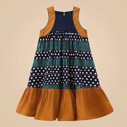 Girl's Dresses Preschool girl dress cotton sleeveless little girl dress baby summer dress cute childrens clothing 1-7 years oldL240508