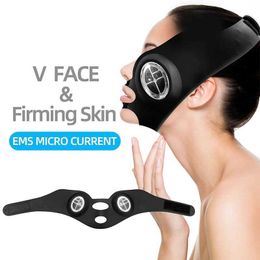 Home Beauty Instrument V-shaped slimming facial mask EMS micro current massager equipment machine chin lifting firming skin instrument Q240507