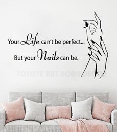 Manicure Shop Wall Sticker Nail Art Polish Vinyl Wall Decal Nail Salon Quote Wall Mural Removable Nail Art Window Sticker3120230