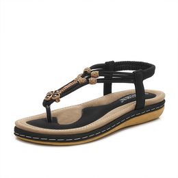 2024 Slippers sandal slides Women men Beach Summer girls pink Flat Heel deep blue Brown White Black sandal slipers Size 36-42