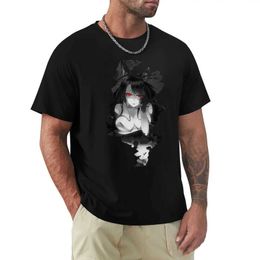 Men's T-Shirts Akagi has that cute T-shirt a retro summer top custom designed pure black mens T-shirtL2405