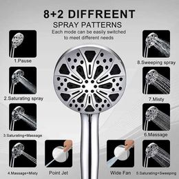 Bathroom Shower Heads 10 Function Flower Sprinkler Bathing Philtre Showing Bathroom 4-Inch Household Hand-Held Shower Supercharged Water Spray Gun