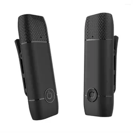 Microphones Wireless Lapel Microphone Auto Pair Audio Recording Rechargeable Mic