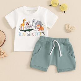 Clothing Sets CitgeeSummer Kids Baby Boy Outfits Short Sleeve Animal Print T-Shirt Shorts Set Casual Clothes