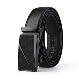 Belts New fashion mens belt cowhide strap for male automatic buckle belts for men black Designer belts buckle fashion belts Y240507