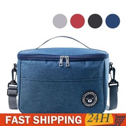 Portable Lunch Bag Thermal Insulated Box Tote Cooler Handbag Waterproof Backpack Bento Pouch Company Food Storage Bags 240422