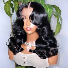 Body Wave Short Bob Lace Front Human Hair Wigs For Women 13x4 HD Transparent Lace Frontal Wig Glueless Wig Pre Plucked 22 24inch 240508