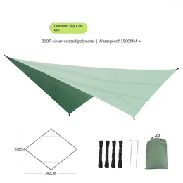 Tents And Shelters Outdoor Canopy 210T Diamond Shaped Sunshade Multifunctional Camping Picnic Mat Beach Moisture-proof