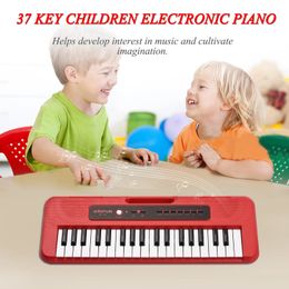 BIGFUN 37 Key Children Electronic Piano Portable Multifunction Kids Keyboard Musical Toy Piano with Mini Microphone 240507