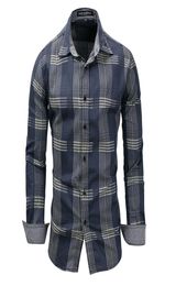 Mens Designer shirts 2019 New Spring Men039s 100 Cotton plaid shirt Casual Long Sleeve Shirt Denim style Washed mens dress shi3804685