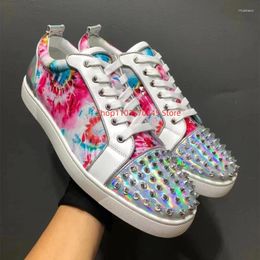 Casual Shoes Low Top Men's And Women's Rivet Board Printed Couple's Trendy