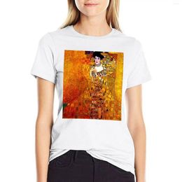 Women's Polos LADY IN GOLD : Gustav Klimt 1912 High Definition Painting Print T-shirt