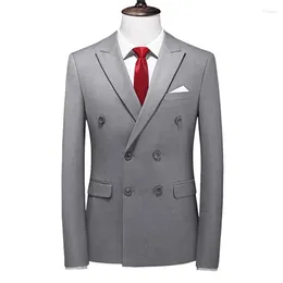 Men's Suits 2024 Brand Fashion Men Double Breasted Tuxedo Business Suit/Male Slim Fit Korean Casual Clothing/Men's Jacket Blazers