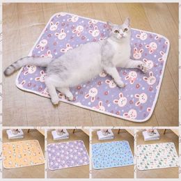 Cat Beds Furniture Non-slip Dog Cooling Mat New Summer Pad Breathable Pet Cool Mat Bed Cartoon Pet Supplies Cats Sofa Mats d240508