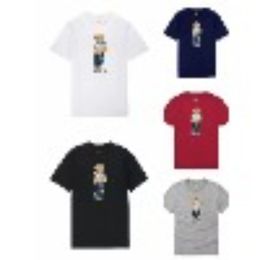 Summer Bear T Shirts Fashion Designer New Youth Polos Shirt Short Sleeve T-shirt High Quality Men's Casual Round Neck Bear Pattern Asian Size S-XXL