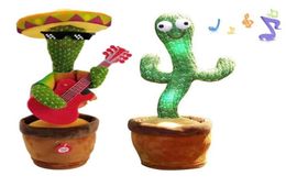 Electronic Dancing Cactus Singing Decoration Gift for Kids Funny Early Education Toys Knitted Fabric Plush 210929294D6659679