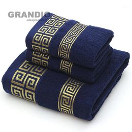 100% Cotton Towel Set Bathroom Geometric Pattern Bath Towel For Adults Face Hand Towels Terry Washcloth Travel Sport1 291c