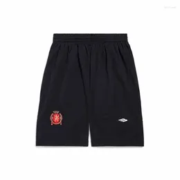 Men's Shorts 2024 Luxury 1:1 SOCCER Co- Logo Embroidery Women Men Baggy Casual Sweatshorts Hiphop Oversize Cotton