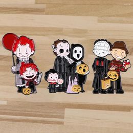 Brooches Halloween Horror Lapel Pins For Backpack Enamel Pin Metal Women Men Badge Pines Clothes Accessories Holiday Gifts