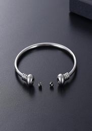 IJB5117 NEWEST Women Fashion Bracelet Double Ball Memorial Urn For Ashes of loved One Cremation Jewellery Bangle Keepsake Gifts4121072
