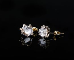 Dragon Claw Diamond Earrings Mens Womens Gold Stud Earrings Fashion Hip Hop Jewelry9591918