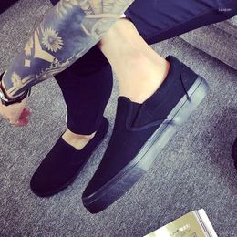 Casual Shoes Nice Canvas Men Sneakers Low Top Black High Quality Men's Brand Flat Plus Size 46 ZHK168