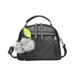 Shoulder Bags PU Leather Messenger With Ball Toy Fashion Women Designer Handbags High Quality Ladies Party Hand