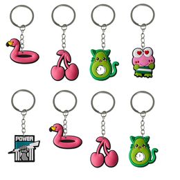 Keychains Lanyards Pink Frog Keychain For Kids Party Favors Key Chain Kid Boy Girl Gift Keyring Suitable Schoolbag Boys Car Bag Ring D Ot4V6