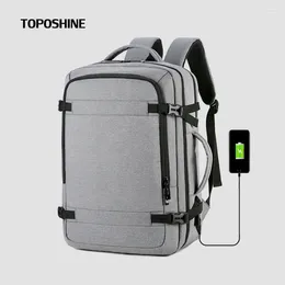 Backpack Toposhine USB Men Backbacks Travel Daypacks Male Leisure Mochila 15.6 Inch Laptop 3 Color Shoulder Bag Bags