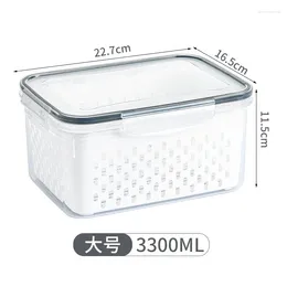 Storage Bottles Fruit Vegetable Containers For Fridge Draining Fresh Removable Produce Snack