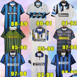 Soccer Jerseys Inter Retro 1997 98 99 2000 01 02 03 04 05 07 08 09 Ibrahimovic Figo Adriano Stankovic Cambiasso Crespo J.Zanetti Milan Dhwru
