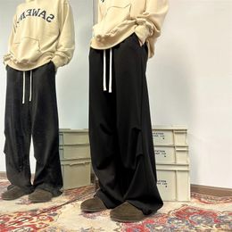 Men's Pants Streetwear Jogger Sweatpants Men Wide-leg Harem Woman Korean Fashion Straight-leg Elastic Waist Loose Trousers