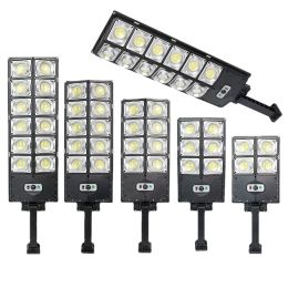 6500K Solar Parking Lot Lights Dusk to Dawn, Flood Light Wide Angle Motion Sensor and Remote Control for Area Lighting Yard 100W LL