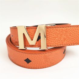 4.0cm wide designer belts for mens women belt ceinture luxe Coloured leather belt covered with brand logo print body classic letter M buckle summer shorts girdling