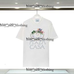Fashion Clothing Casa Blanca Designer T Shirt Casablanc Shirt Men Shirt Summer Round Neck Short Sleeves Casa Blanca Man Outdoor Breathable Cotton Tees Big Size 276